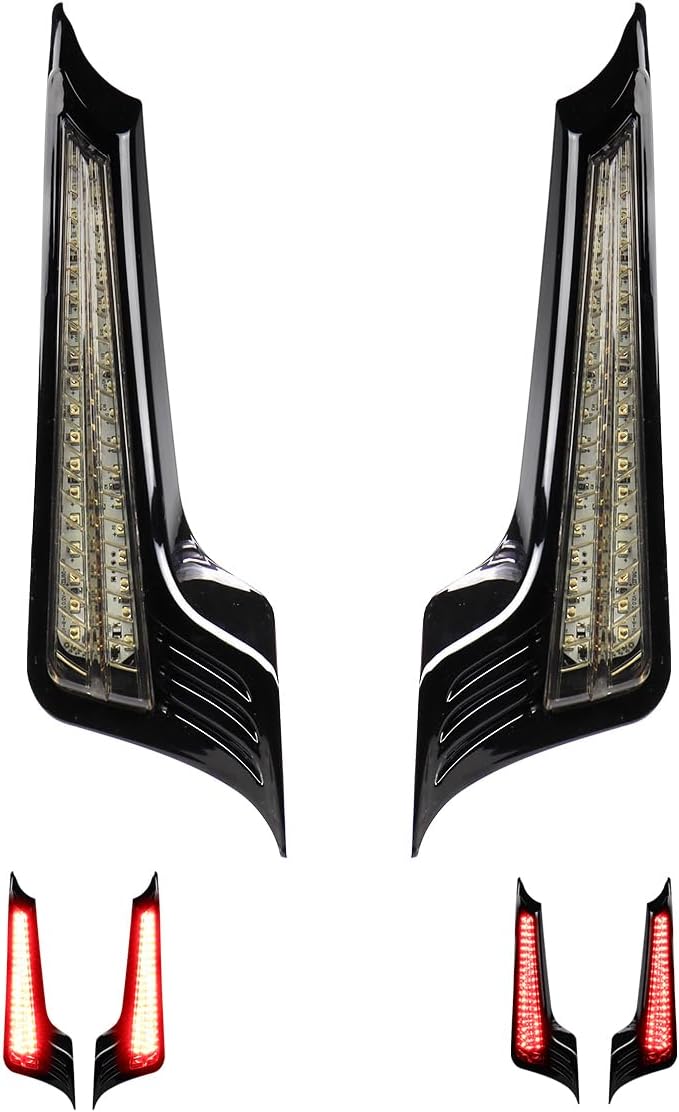 Smoked Fascia Panels Filler LED Brake Tail Lights, Auxiliary Support Insert Turn Signal Lights for Harley FLTRX Road Glide street glide Touring 2014-2023 Smoked Fascia Panels Filler LED Brake Tail Lights, Auxiliary Support Insert Turn Signal Lights for Harley FLTRX Road Glide street glide Touring 2014-2023
