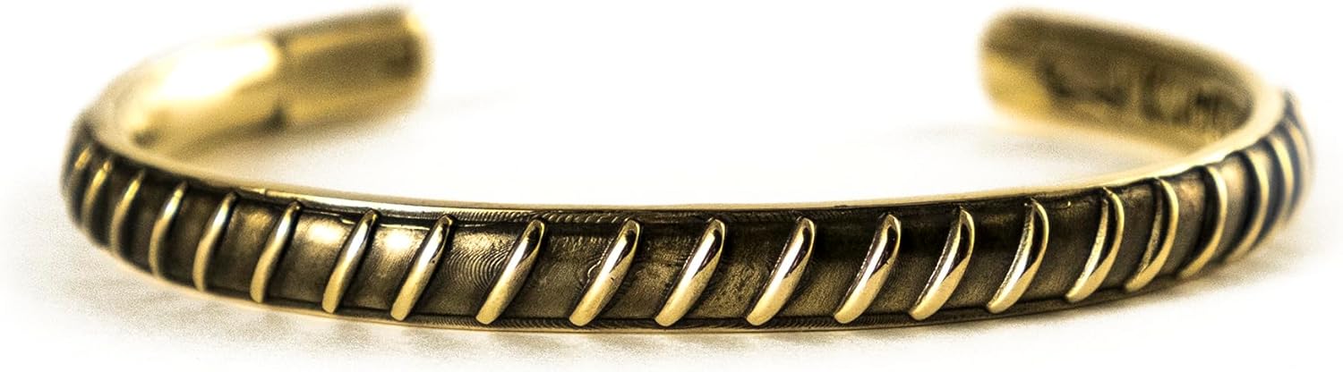 Cuff bracelet Armature, Rebar cuff handmade solid brass c shape bangle, unisex grunge accessory, arm ring for men and women