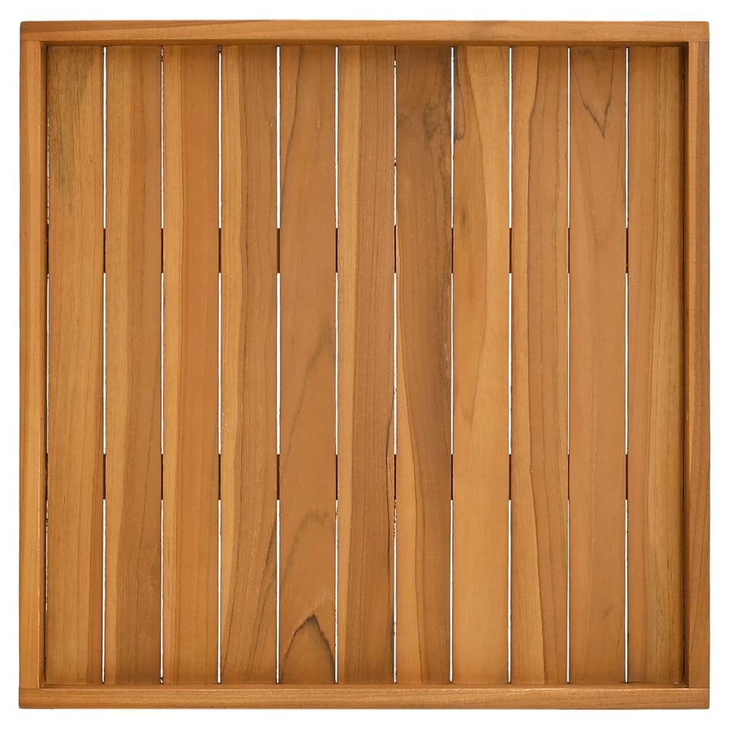 Mangloder - Vassoio da portata in legno massello di teak, 60 x 60 x 7 cm, finemente levigato con manici incassati, bordi rialzati per servire, buffet, catering, cucina, sala da pranzo e feste