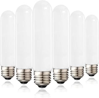 XININSUN T10 Frosted LED Bulbs Daylight White 4000K,Dimmable T10 led Light Bulbs,60-75 Watt Equivalent,8W Led Tubular Bulbs,E26 Base Bulb for Desk Lamp,Bathroom,Cabinet Display,Milk White-6Pack