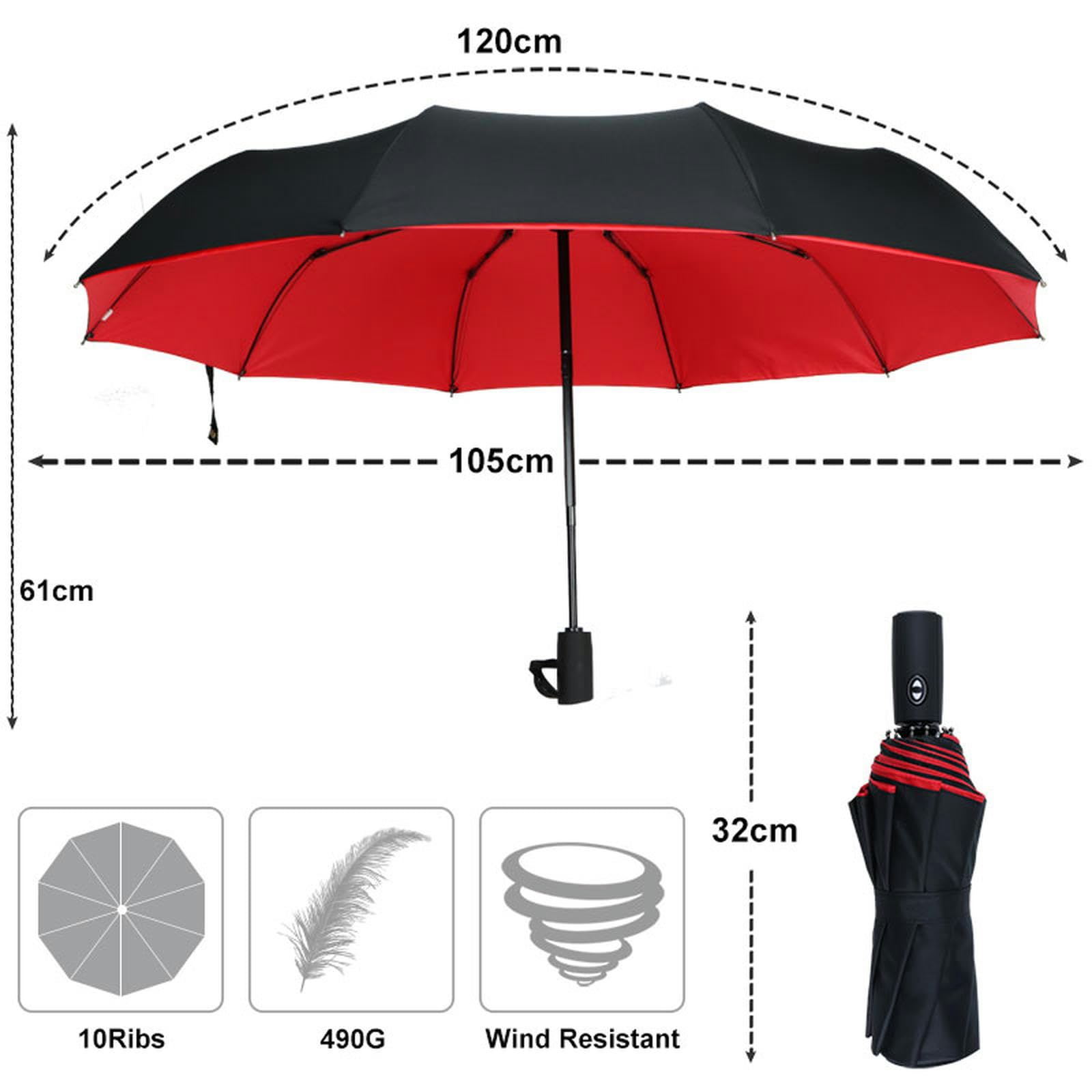 MdybF Parasol dwuwarstwowy odporny parasol w pełni automatyczny deszcz mężczyźni kobiety 10K męskie duże parasole parasol