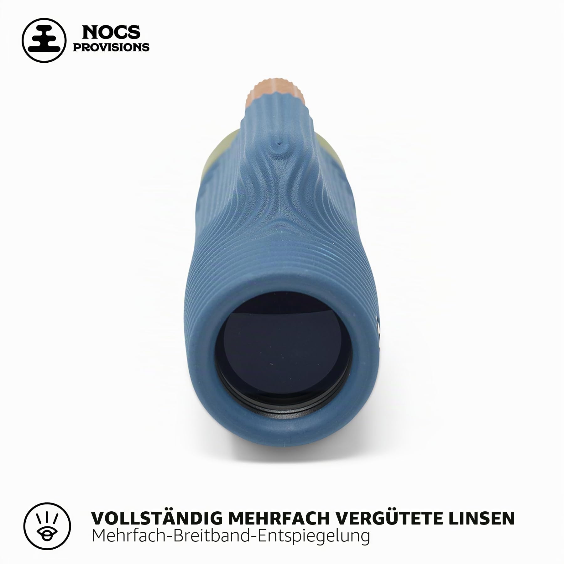 Nocs Provisions Zoom Tube 8x32 Monokular-Teleskop | Leicht, kompakt, 8-fache Vergrößerung, breites Sichtfeld für Vogelbeobachtung, Jagd, Wandern und andere Outdoor-Aktivitäten - Indigo Blue II