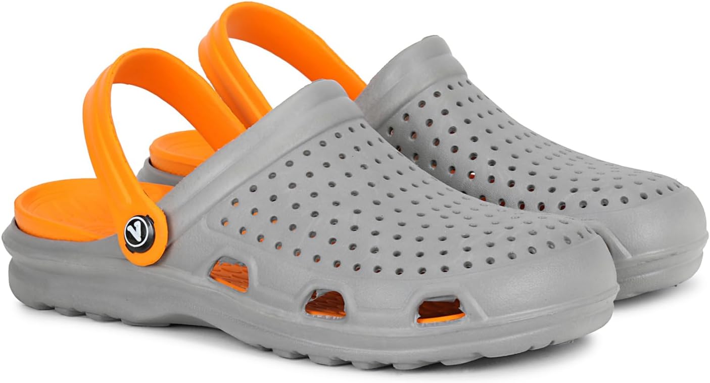 Aqualite AL-636 Slip-On Clogs for Men with Back-Strap Lightweight & Quick Dry, Anti-Skid EVA Sandal for Men