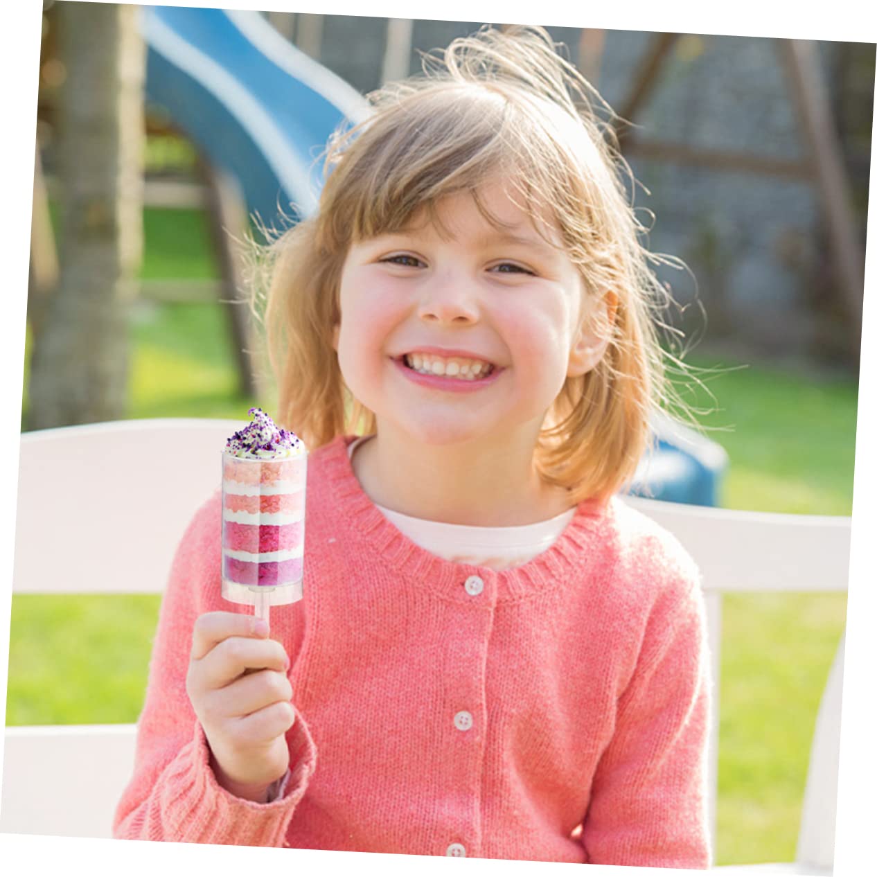 SOLUSTRE 30Pcs Clear Cake Push Containers Round Shape DIY Cake Molds Sturdy Material Leak Design for Ice Jelly Cheesecakes and More