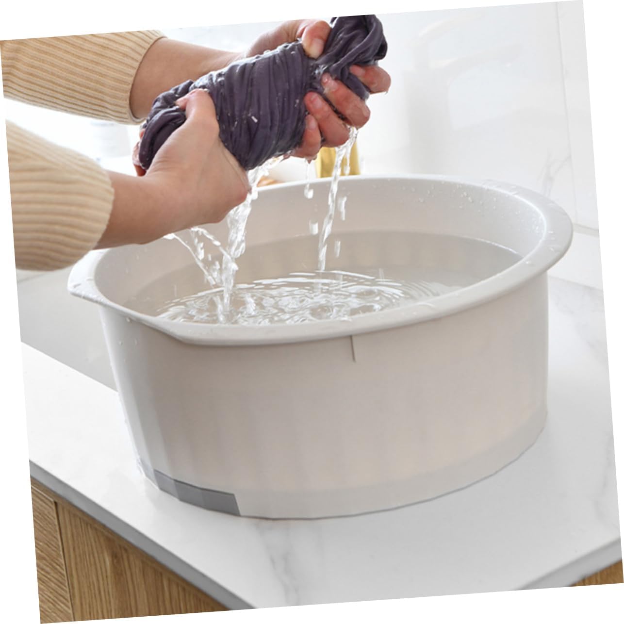 LIFKOME 1 Set Foot Soaking Tub Washing Clothes Laundry Travel Collapsible Foot Soak Tub Baby Sink Newborn Clothes Washbasin Newborn Washing Supplies Washboard Basin Set Feeding Bottle Bra