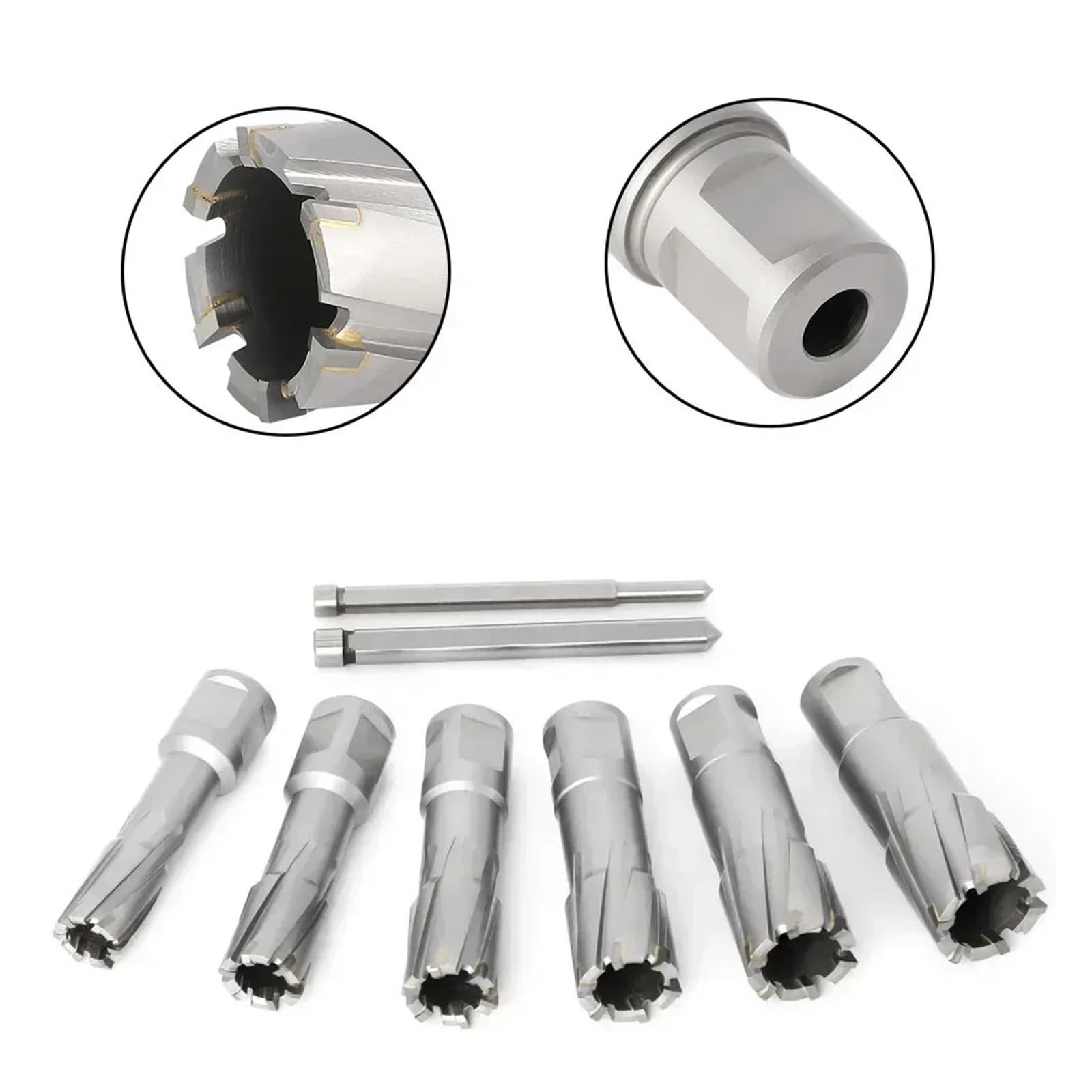 Juego De 6 Brocas De Carburo De Tungsteno For Perforación De Acero Inoxidable, 6-26 Mm X 35 Mm, For Carpintería