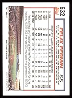Vista 2 de 1992 Topps #632 Felix Fermin Cleveland Indians (Baseball Card) NMMT Indians