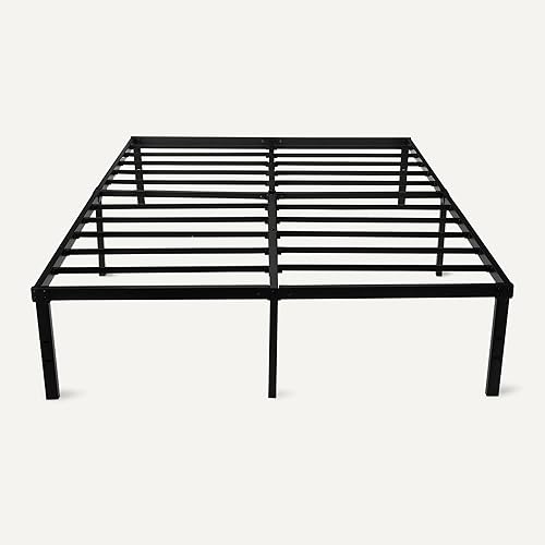 Miniatura 33 de Amazon Basics Base de cama con almacenamiento, plataforma de metal plegable, acero resistente, no necesita somier, 14 pulgadas de alto, instalación