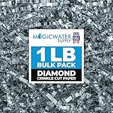 Crinkle Cut Paper Shred Filler (1 LB) for Gift Wrapping & Basket Filling - Silver Metallic | MagicWater Supply