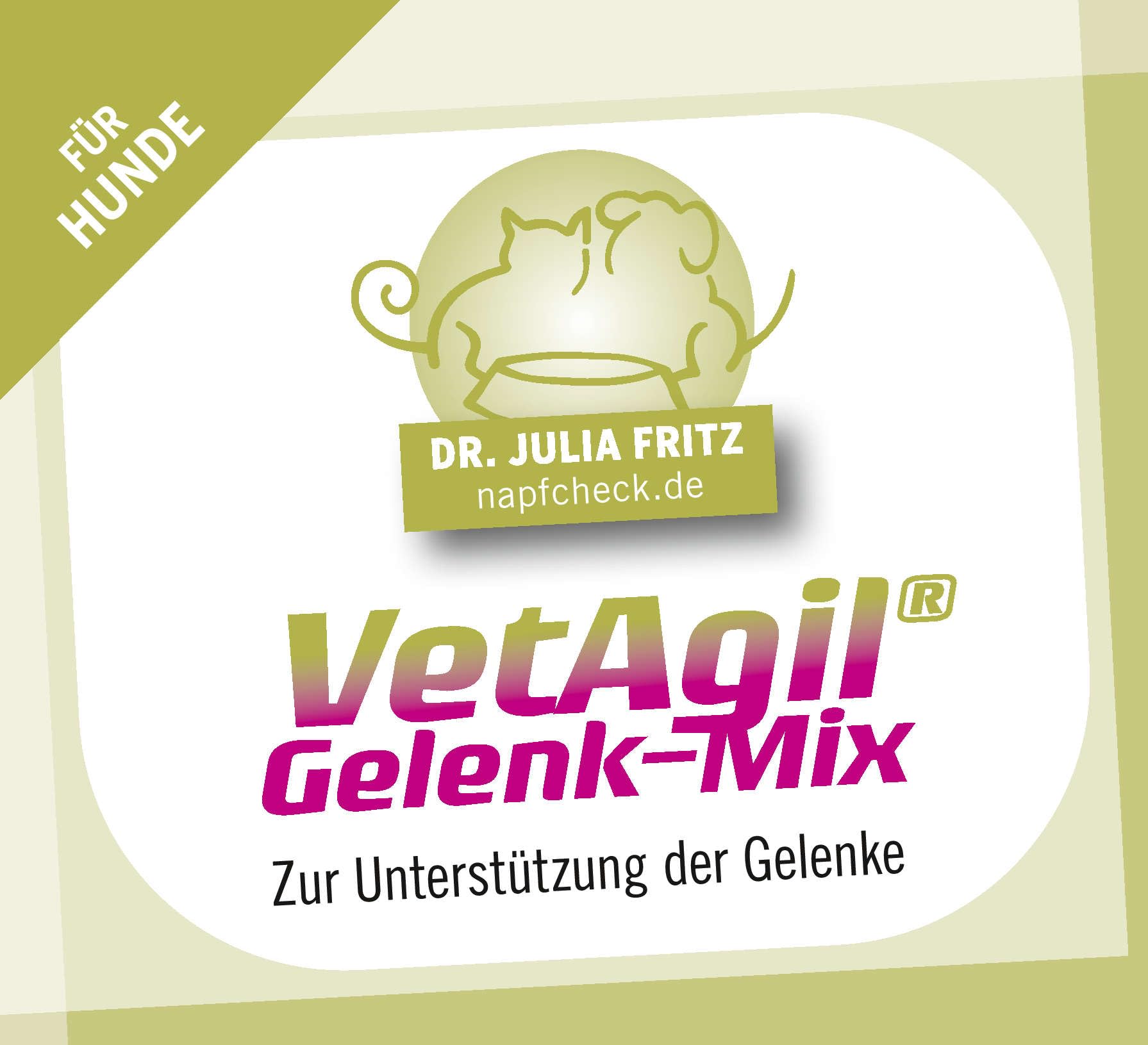 napfcheck VetAgil Gelenk-Mix - zur Unterstützung der Gelenke - für Hunde - 200 g
