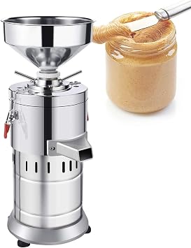 1100W Commercial Peanut Butter Grinder Machine, 15kg/h Output Electric Peanut Sesame Butter Maker, Nut Butter Stirrer Tool, Peanut Butter Blender,220V