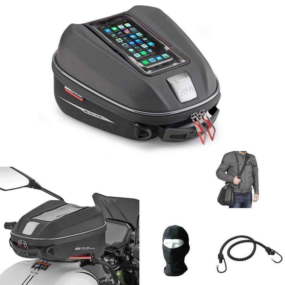farbrothersonline Compatible with BUELL FIREBOLT XB12R Kit Bag Givi + Tanklock Flange for Motorcycle Tank 6 Litres with Navigator-Cell-GPS Holder 240 x 290 x 170 mm Water Resistant
