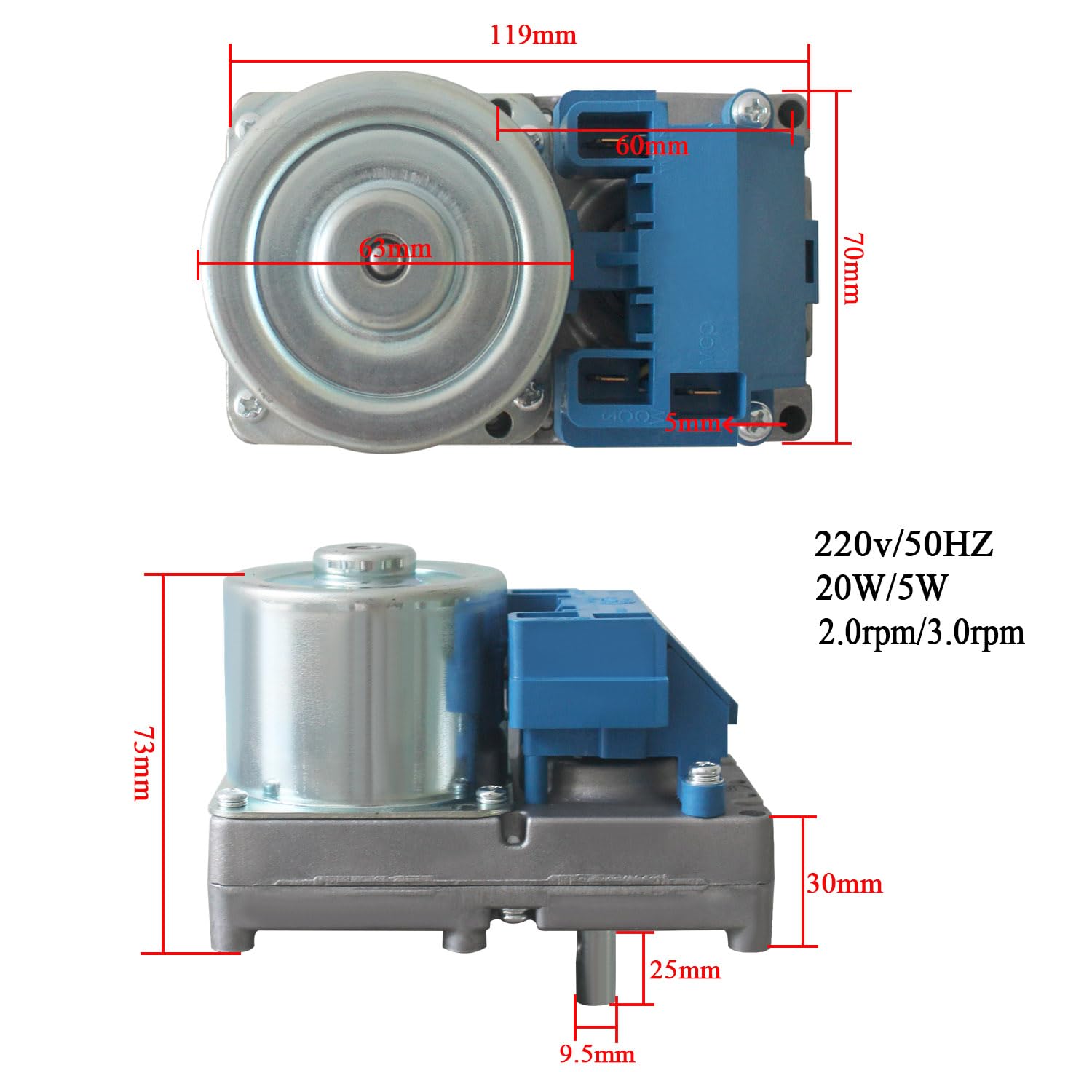 Zestaw podajnik do piec na pellet 2rpm 3rpm ślimak do podajnika kotła żmijka podajnik ślimakowy z motoreduktor podajnikiem (3 rpm)