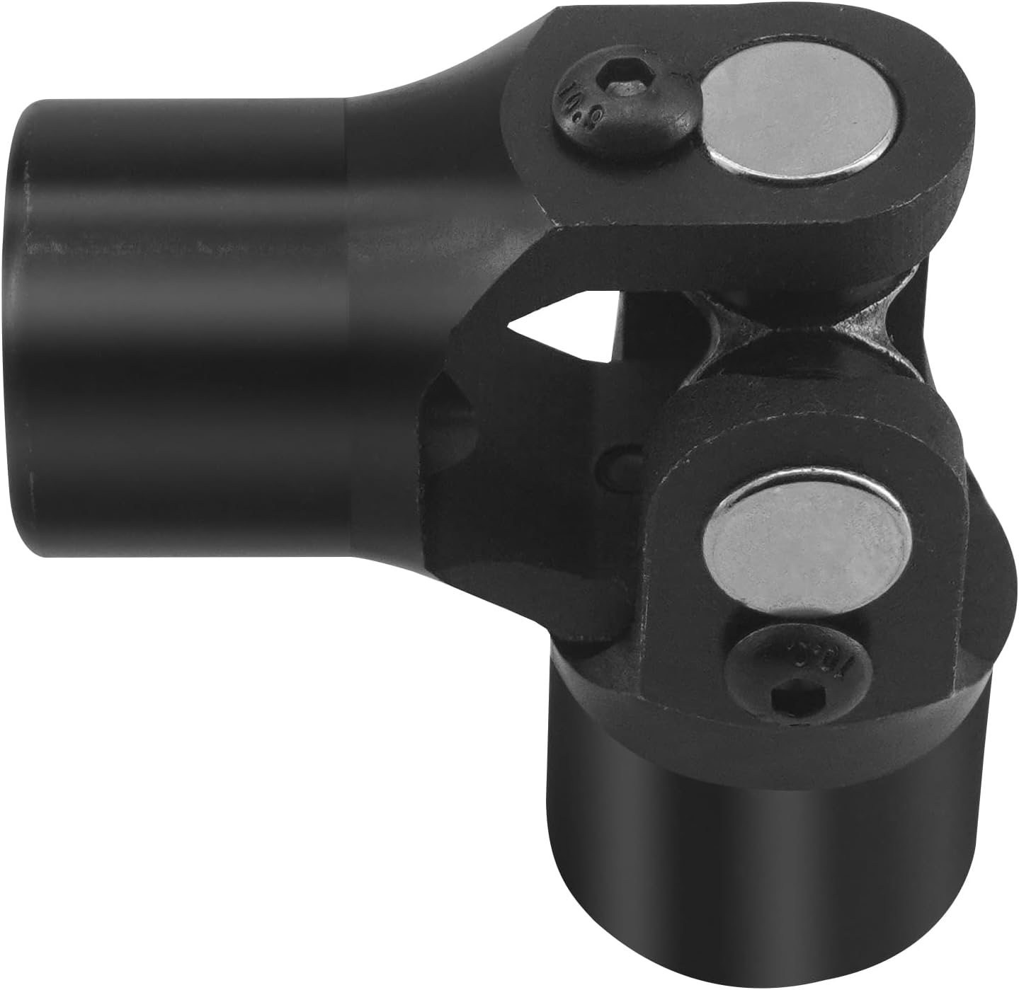 3/4" Round x 3/4" Round Single Steering Shaft Universal U Joint 3/4" Round to 3/4" Round Black Steering Shaft Universal Coupling 35° Working Angle 3-3/4" Total Length