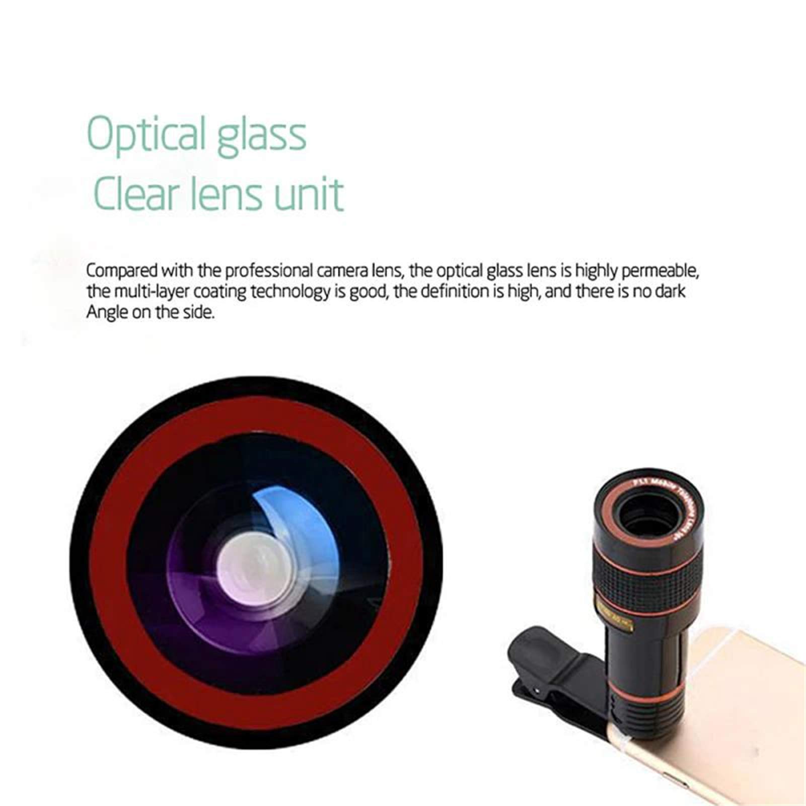 Kit de Lentes de cámara para teléfono Celular, telescopio monocular Universal, cámara con Zoom de teleobjetivo, Lente para teléfono Inteligente móvil, Montaje para la mayoría de los teléfonos