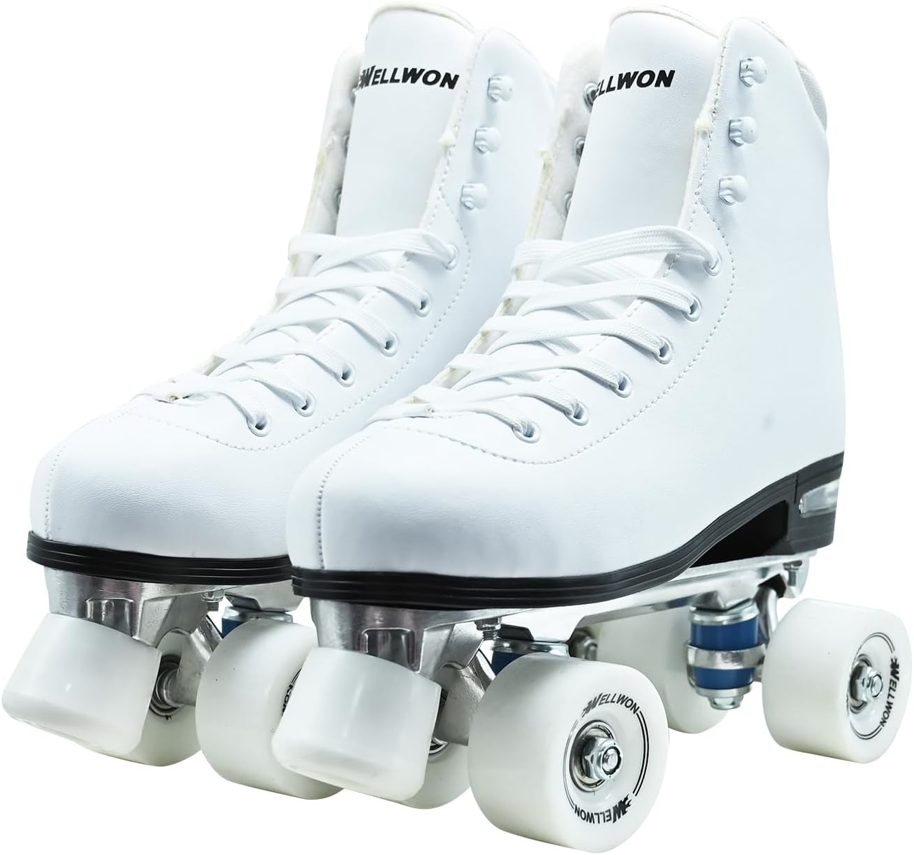 Roller Skate for Women and Men, Classic Design High-Top PU Leather Quad Roller Skates for Outdoor and Indoor, Rollerskates for Beginner Size 6/7/8/9/10/11