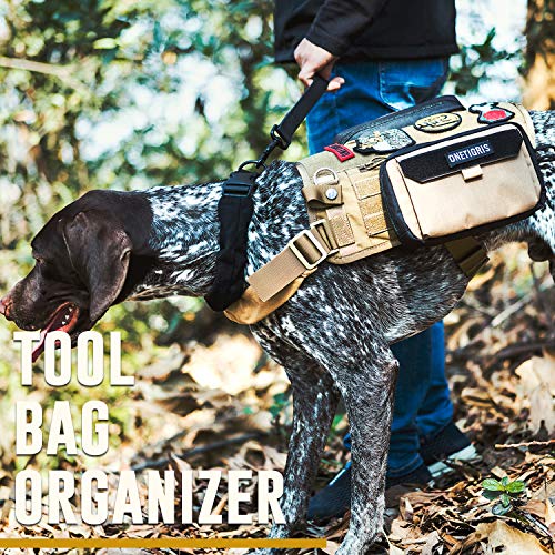 Onetigris Horizontal Edc Pouch Utility Molle Tool Bag Organizer With Phone Pocket & Patch Panel (Coyote Brown) #TOP1