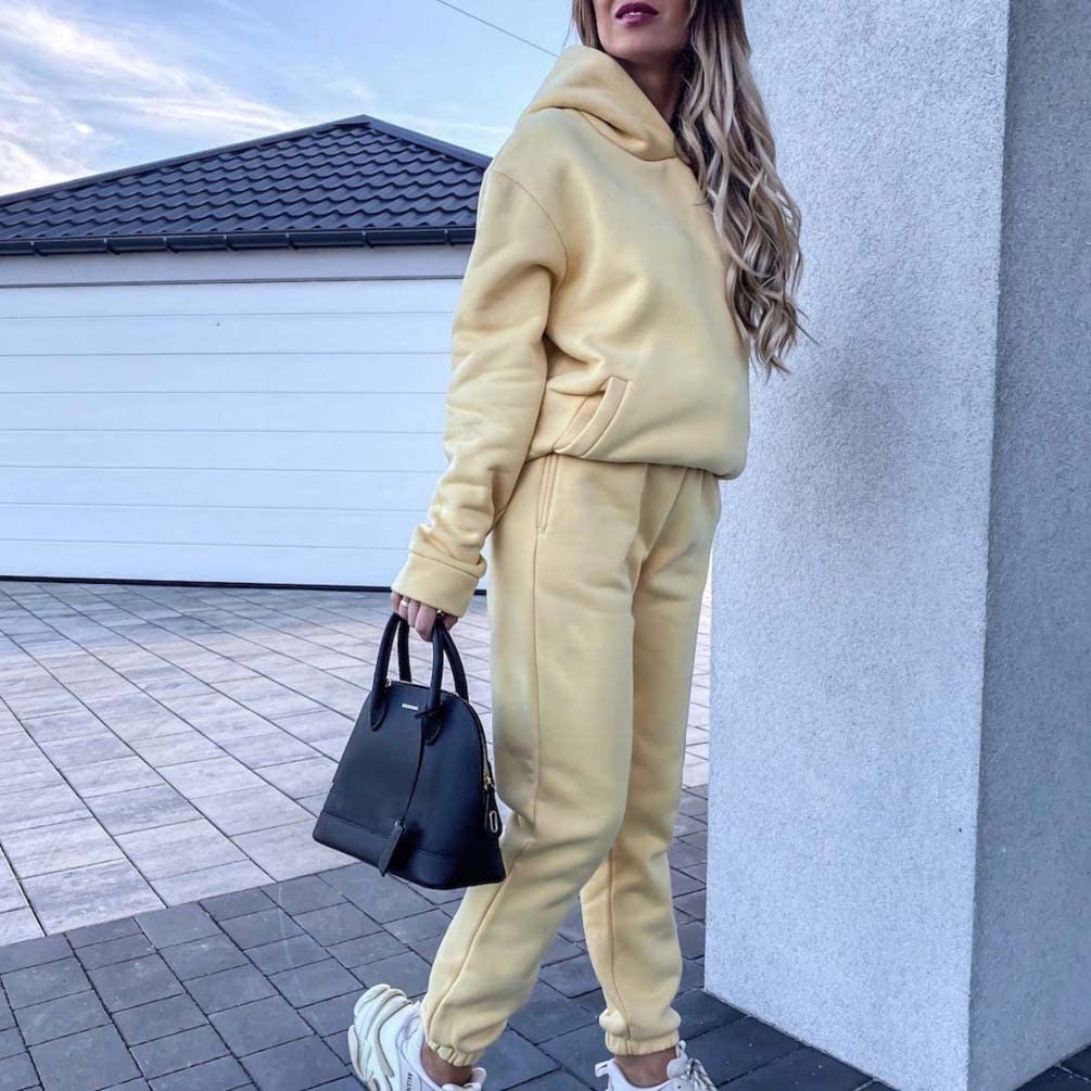 LUHAN Tuta Da Jogging Da Donna Tuta For Il Tempo Libero Tuta Sportiva Tuta Sportiva For Fitness Running Palestra Yoga Outfit Felpa + Pantaloni Lunghi Tuta For Il Tempo Libero