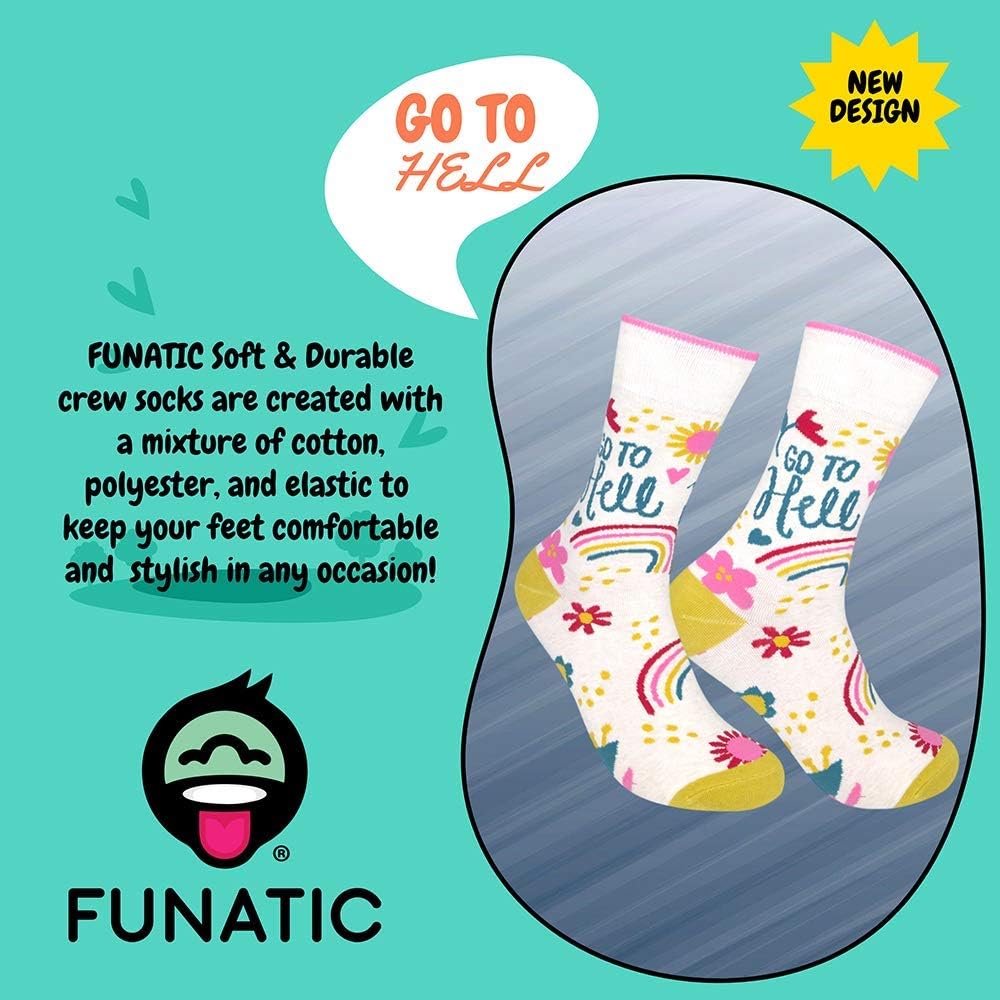 FUNATIC Funny and Crazy Socks with Sayings - Novelty Gifts for Men, Women, Teens - Image 3