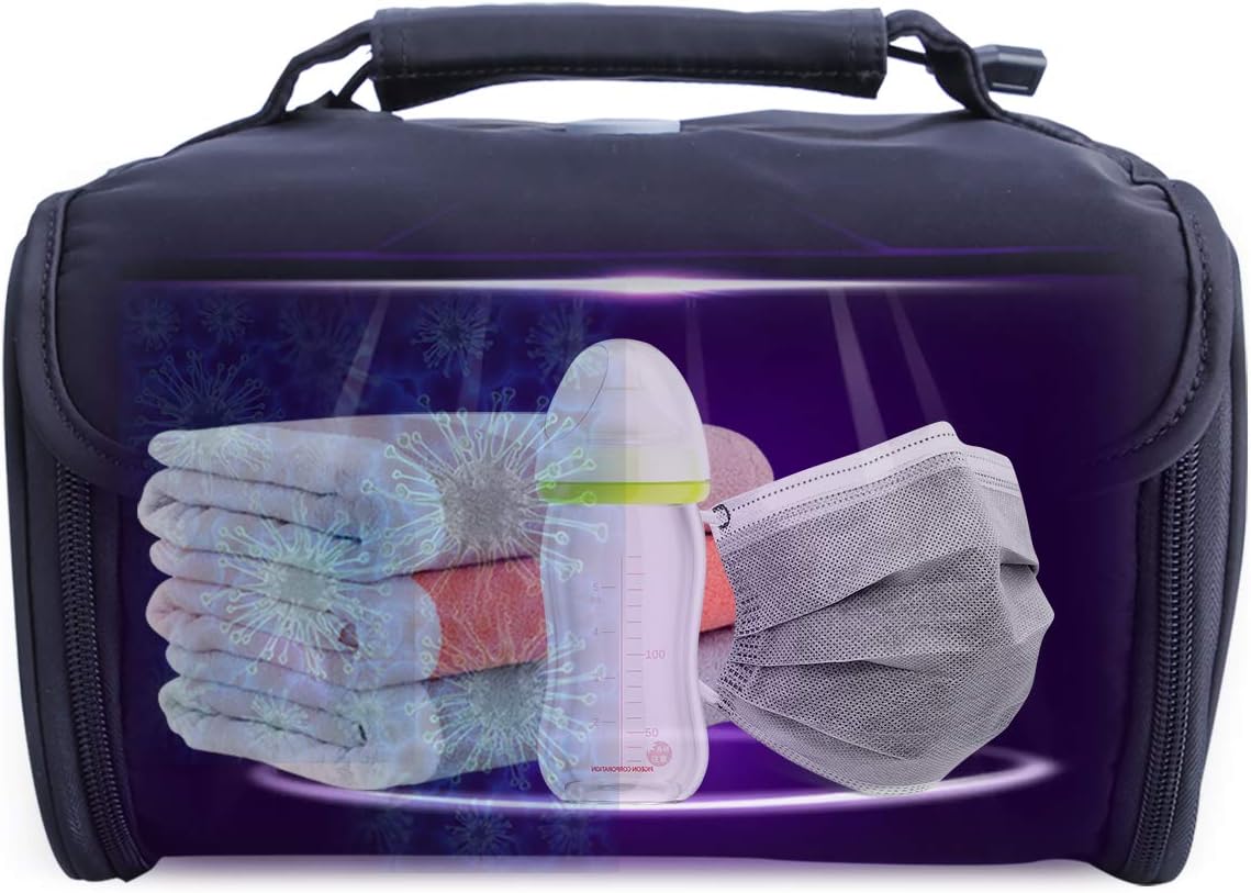 Exclusive Discount 90% Price Portable LED Cleaner Box:2000MAH Battery 12 LED Smart Protecting Cleaner Bag for Home Baby Mask Travel