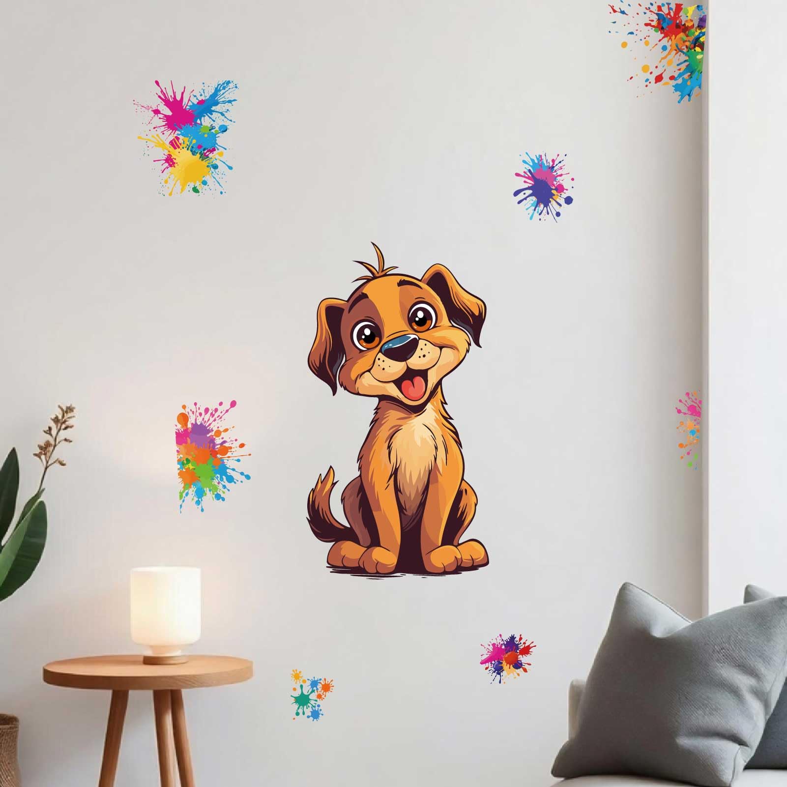 GORGECRAFT Wielcontainer Stickers 25 x 72 cm Waterdicht Grappige Hond GORGECRAFT Wielcontainer Stickers 25 x 72 cm Waterdicht Grappige Hond