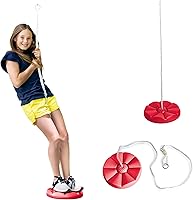 Vista 1 de Squirrel Products Columpio de disco, para colgar de árbol, con cuerda para jugar al aire libre
