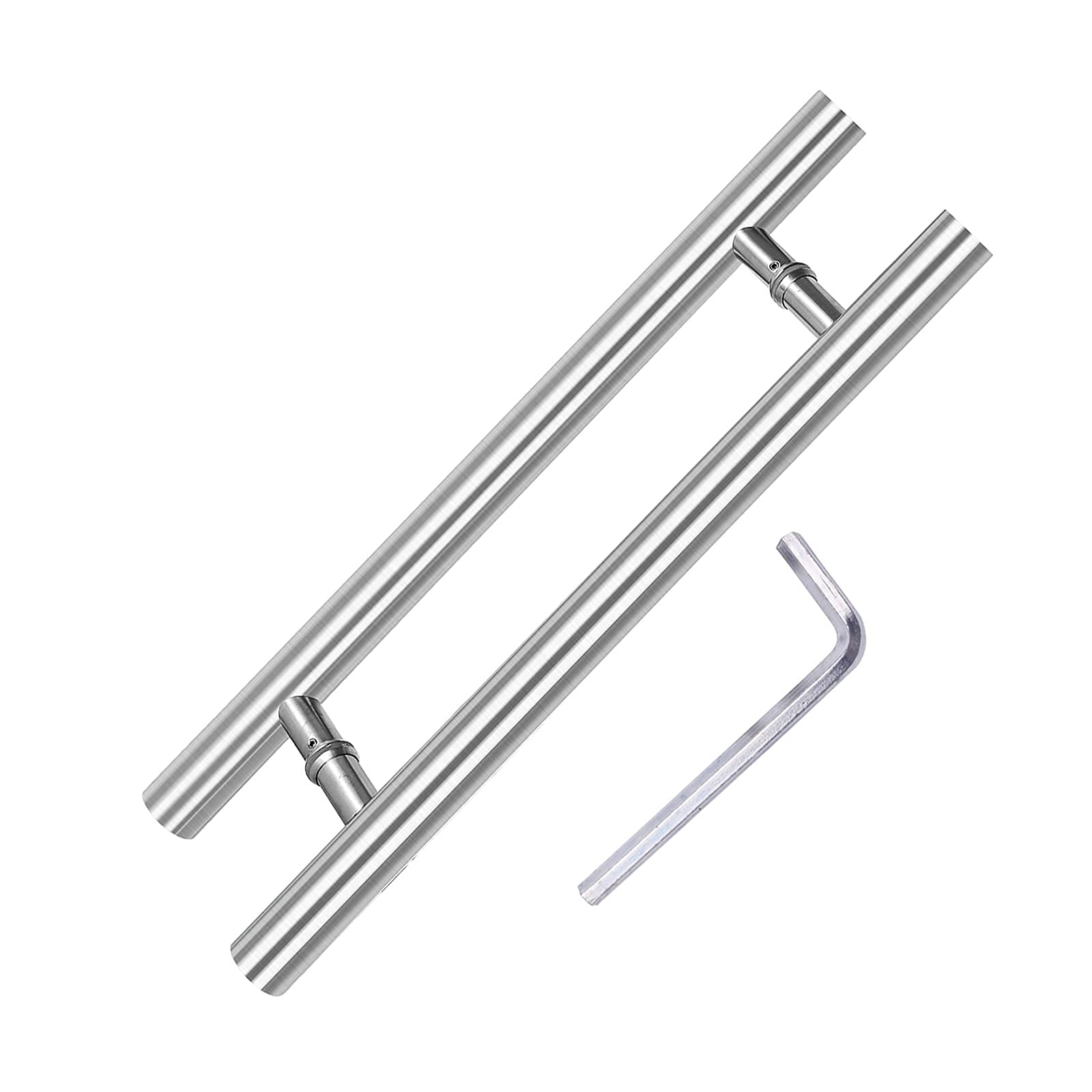 Manilla de Acero Inoxidable para Puerta, Manilla Comercial en Forma de H para Empujar y Tirar, para Puertas de Vidrio y Madera, Manilla Moderna para Puerta de Entrada, co