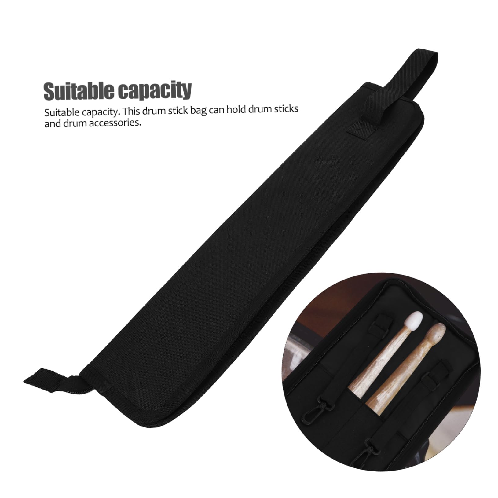 HANABASS Portable Drum Stick Bag Durable Oxford Drumstick Storage Case for Accessories Chic Design Great Drum Lovers Convenient Carry Handle