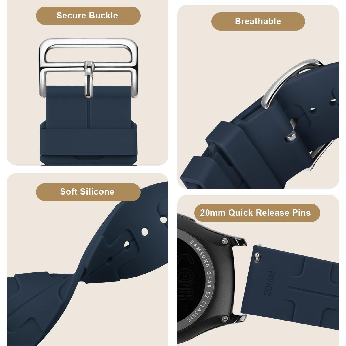 Cinturini per orologi per Amazfit Bip - Bip Lite - Bip U Pro y Bip S - Bip S Lite - Bip 3 y Bip 3 Pro