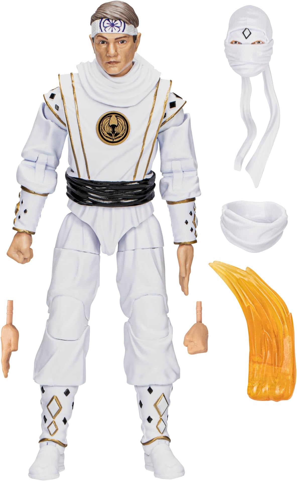 Hasbro Power Rangers x Cobra Kai Ligtning Collection Morphed Daniel LaRusso White Crane Ranger 15cm Figure