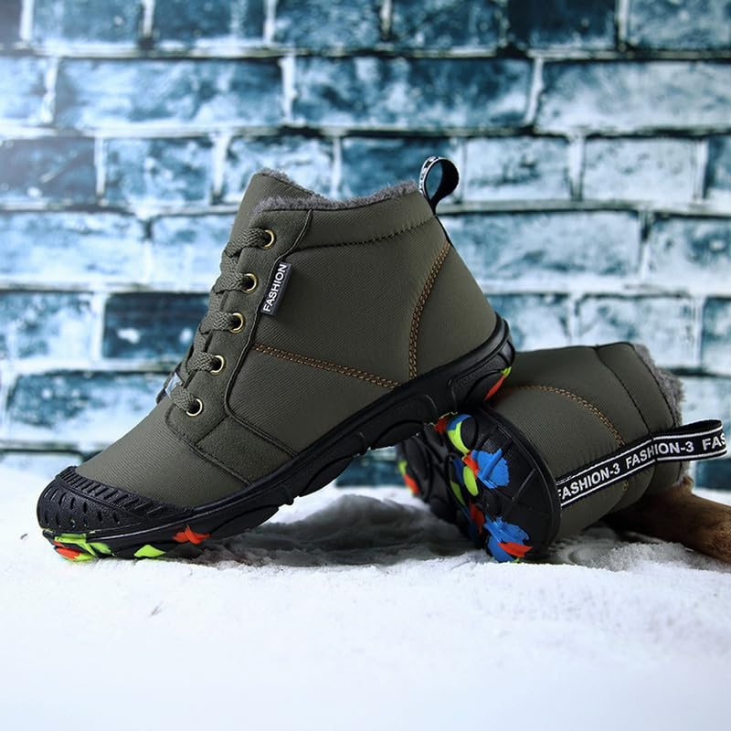 DHOVOR Boys Girls Hiking Boots Non Slip Trekking Waliking Shoes Light-weight Winter Warm Shoes Casual Sneakers for little Kids/Big Kids Winter Boots4