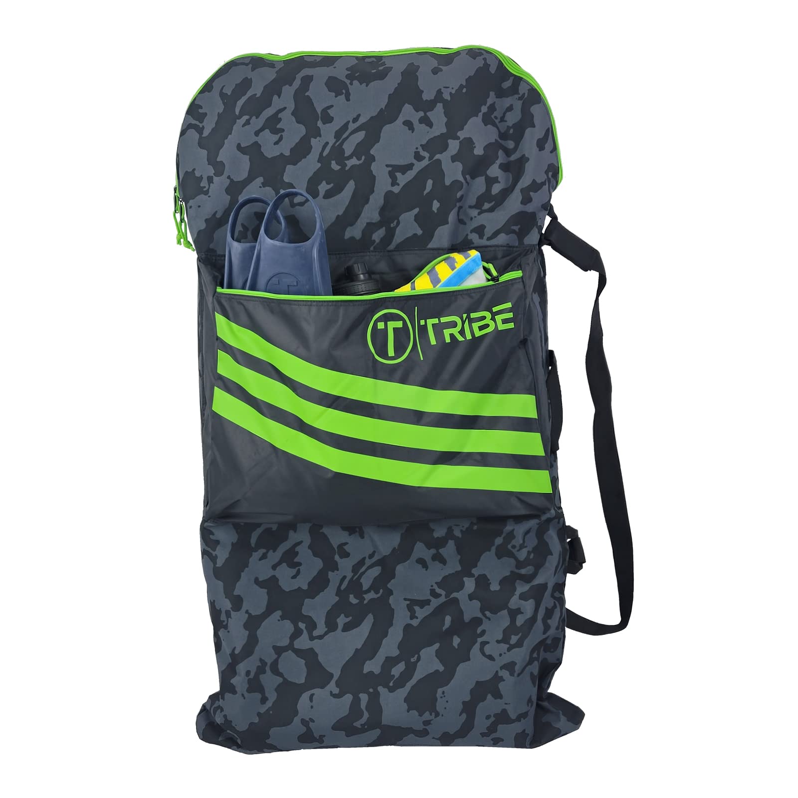 Tribe Boards Sack Bodyboard Bag-Gray Camo
