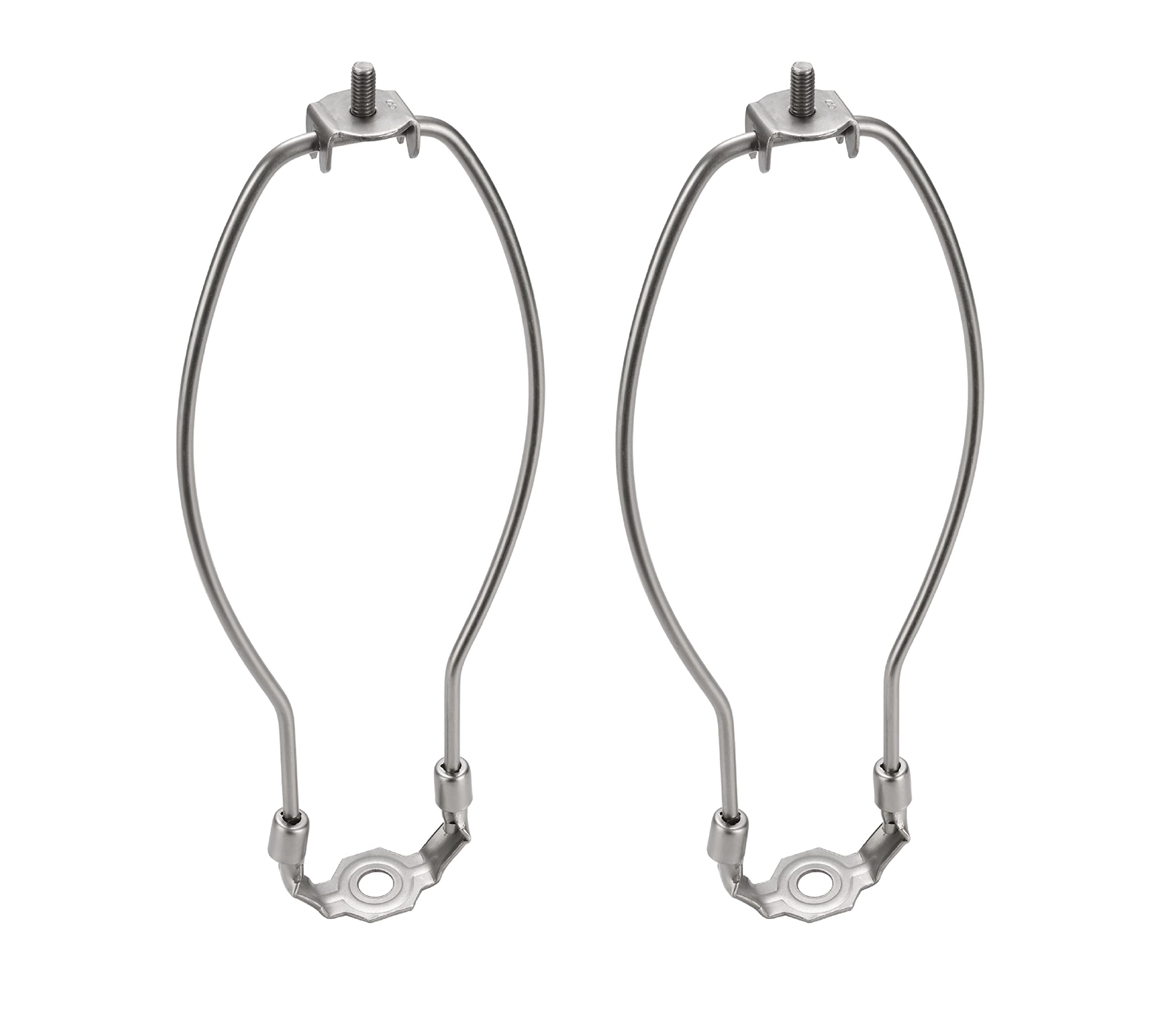 Aspen Creative 20005-22, 7" Lamp Harp with Saddle in Satin Nickel Finish, 2 Pack