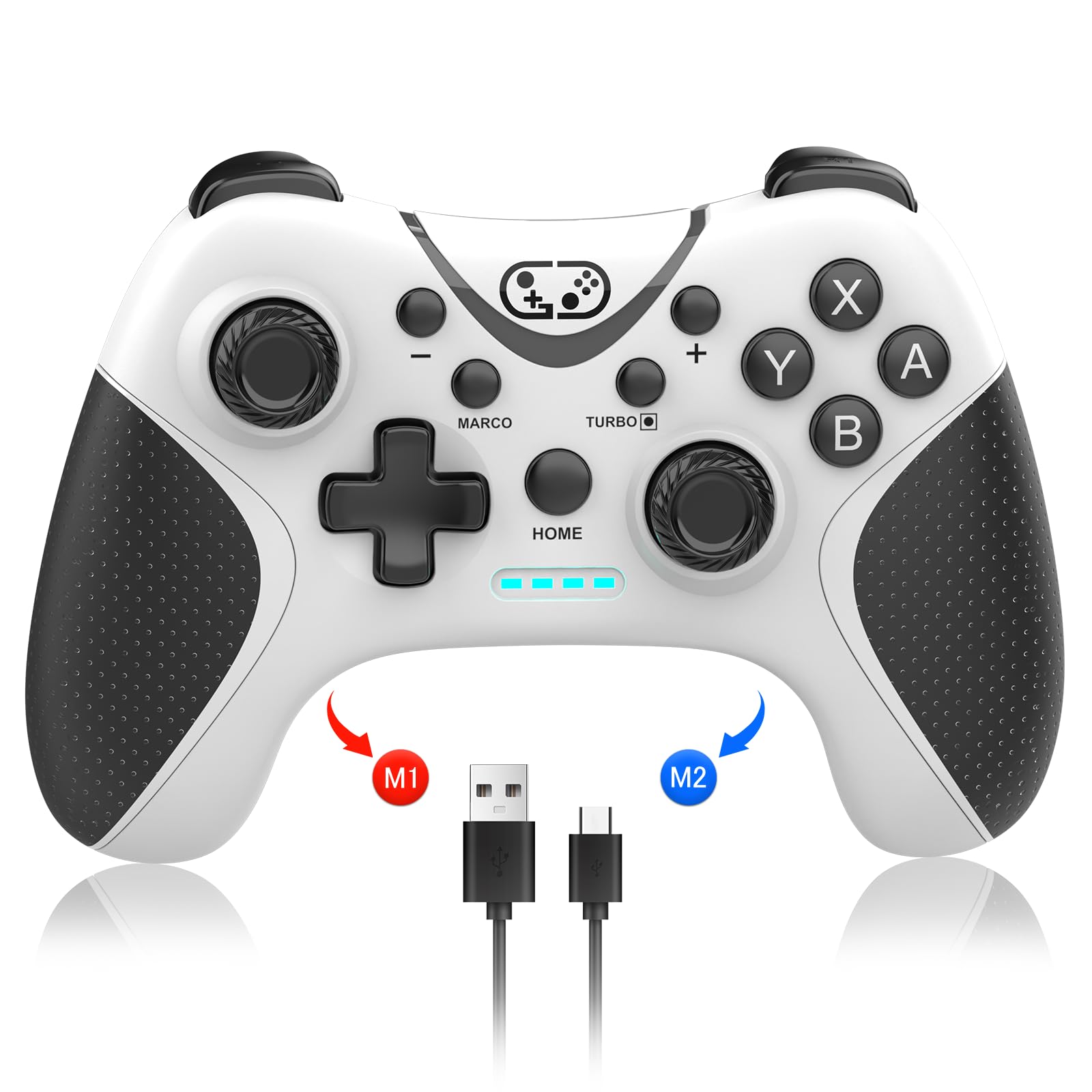 Switch/スイッチ コントローラー Bingoods switch2 プロコン 背面ボタン付き マクロ編集 自動連射/連射ホールド Bluetooth5.0