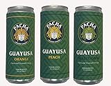 CRAFT-BREWED SPARKLING GUAYUSA by PACHA | Flavors Traditional - Orange - Peach | High Natural...