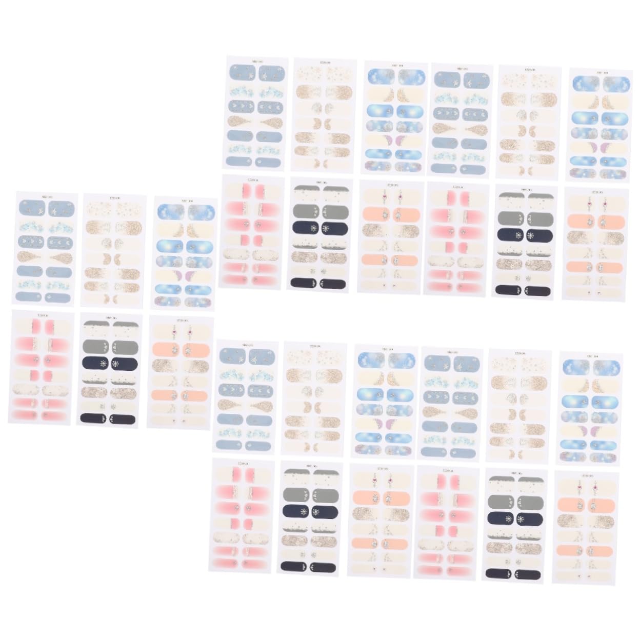 FRCOLOR 30 Fogli adesivi per decalcomanie per adesivi natale manicure strisce per a totale gel per decalcomanie per smalto accessori per