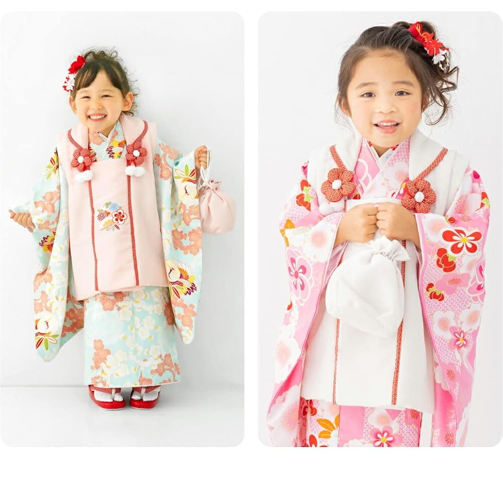 Amazon | [小町kids] 七五三 着物 3歳 販売 [なごみや] 被布