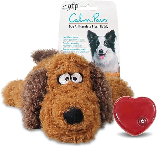Miniatura 8 de ALL FOR PAWS Animales de peluche para perros con latidos del corazón, juguetes para perros pequeños para aliviar la ansiedad del perro, juguete de