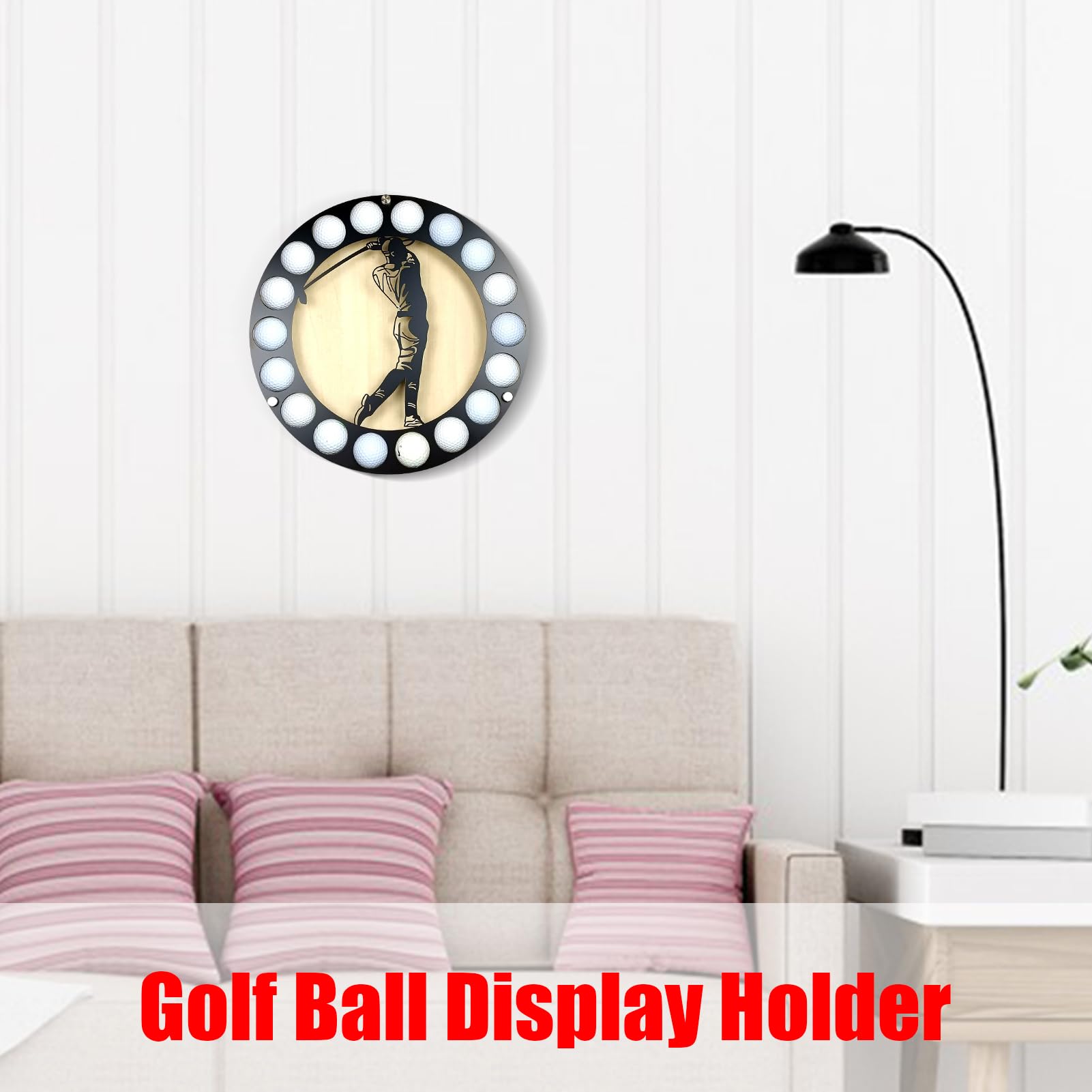 - Estante de pared para bolas de golf, soporte de exhibición para bolas de