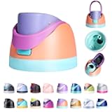 Replacement Lid for Owala Freesip, Compatible with Owala Cup 16oz 24oz 32oz 40oz, One Button Water Bottle Top Lid for Owala Freesip, Leakproof, BPA-Free, Orange-Purple