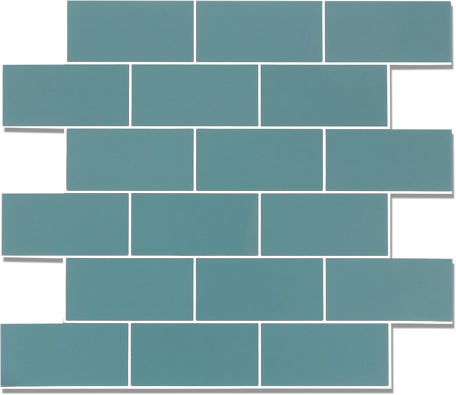 Thicker Peel and Stick Backsplashes for Kitchen, 12''x12'' Peacock Blue