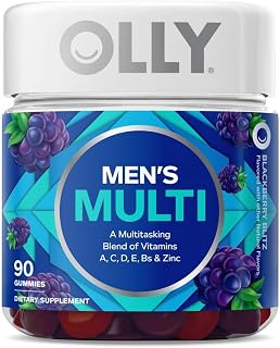 OLLY Gummy Active Immunity+Elderberry 45 Gummies, Men's Multivitamin Gummy Vitamins A, C, D, E, B, Lycopene, Zinc, 90 Count