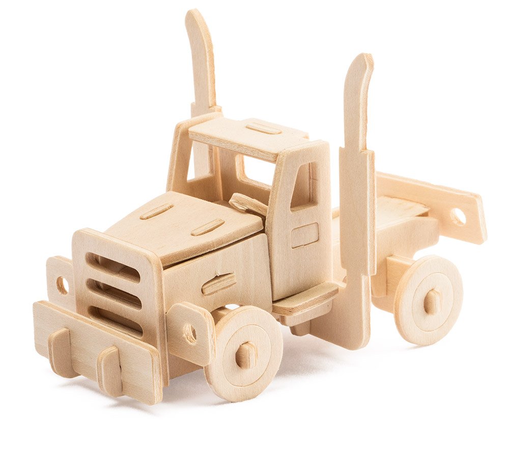 Wooden 3D Puzzles Truck Kit Build Car Wooden Truck Kit Car Model World Puzzle 20-pcs Wood Puzzle Car Model Kit (American Truck)