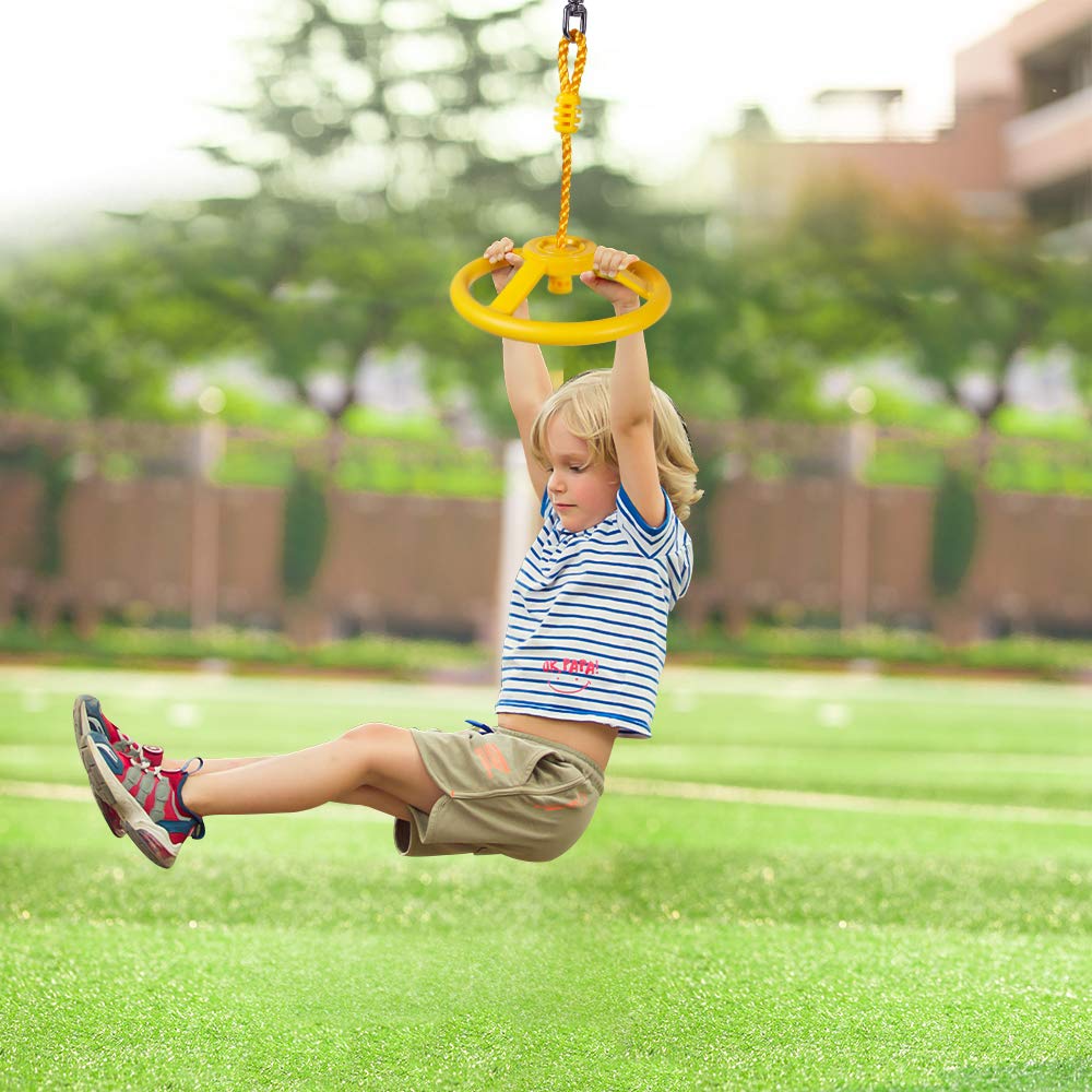 Ninja Slackline koło zamachowe, akcesoria do użytku na zewnątrz, żółte