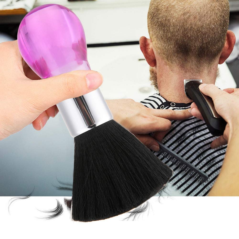 Pennello Parrucchiere, Barbiere collo spazzola ideale per rimuovere i capelli dopo il taglio, Spazzola per spolverino per il collo, spazzola per capelli pulita per capelli da barbiere Strumento (Rosa)