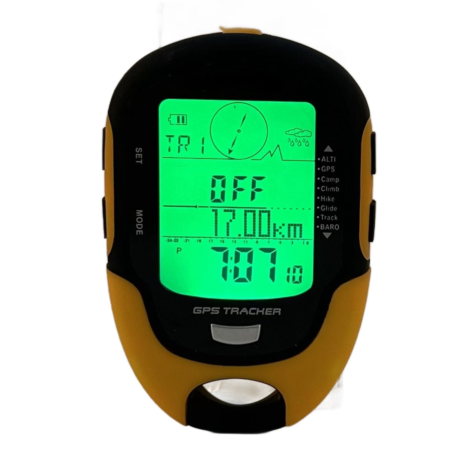 Chrees FR510 ABS IPX4 WASGERFORTE GRADE OUTTOOR -NAVIGATION Höhenmesser Temperaturfeuchtigkeit Kompass GPS Elektronischer Höhenmesser GPS Elektronischer