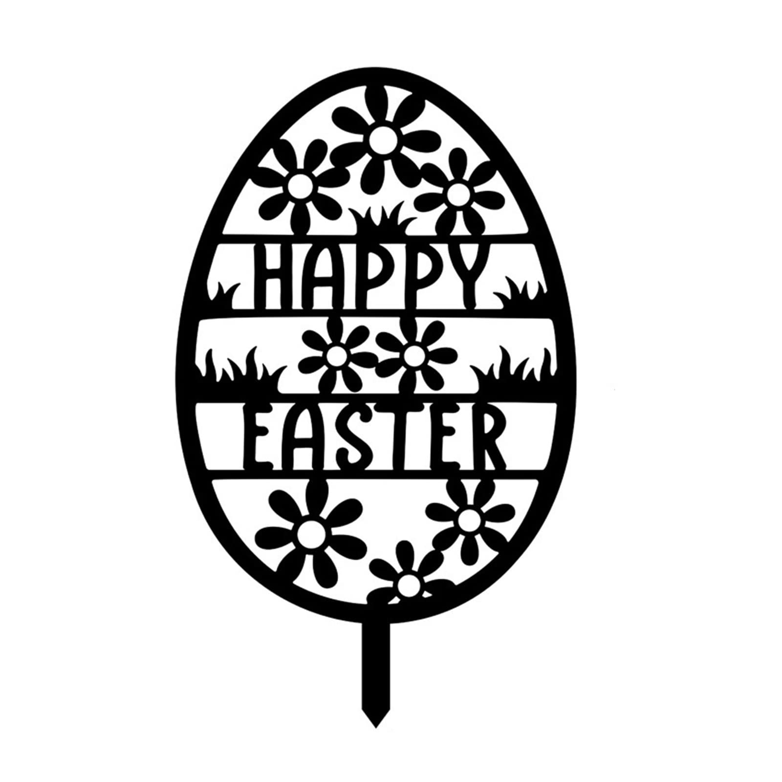 Egg Garden Stake Decorative Yard Signs Party Decoration Supplies for Home Bedroom Living Room Decoration Easter Egg Stakes
