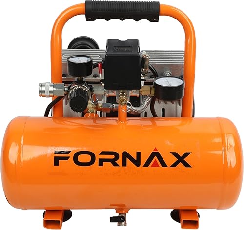 FORNAX Compresor de aire, compresor portátil sin aceite de 2 galones, 120 V 1 HP, 2.2 CFM a 90 PSI, máximo 125 PSI, compresor portátil ultra