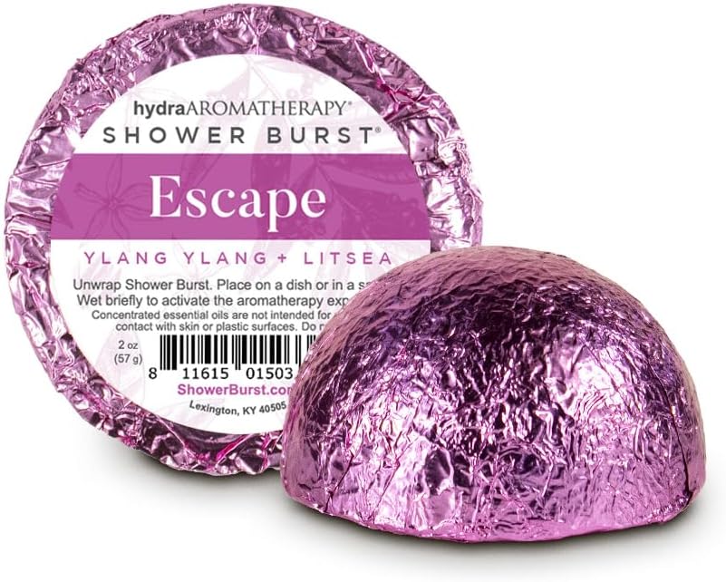 hydraAROMATHERAPY Shower Burst Tablets Essential Oil Steamers Made in USA, 3 Pack (2 Ounces Each), Winter