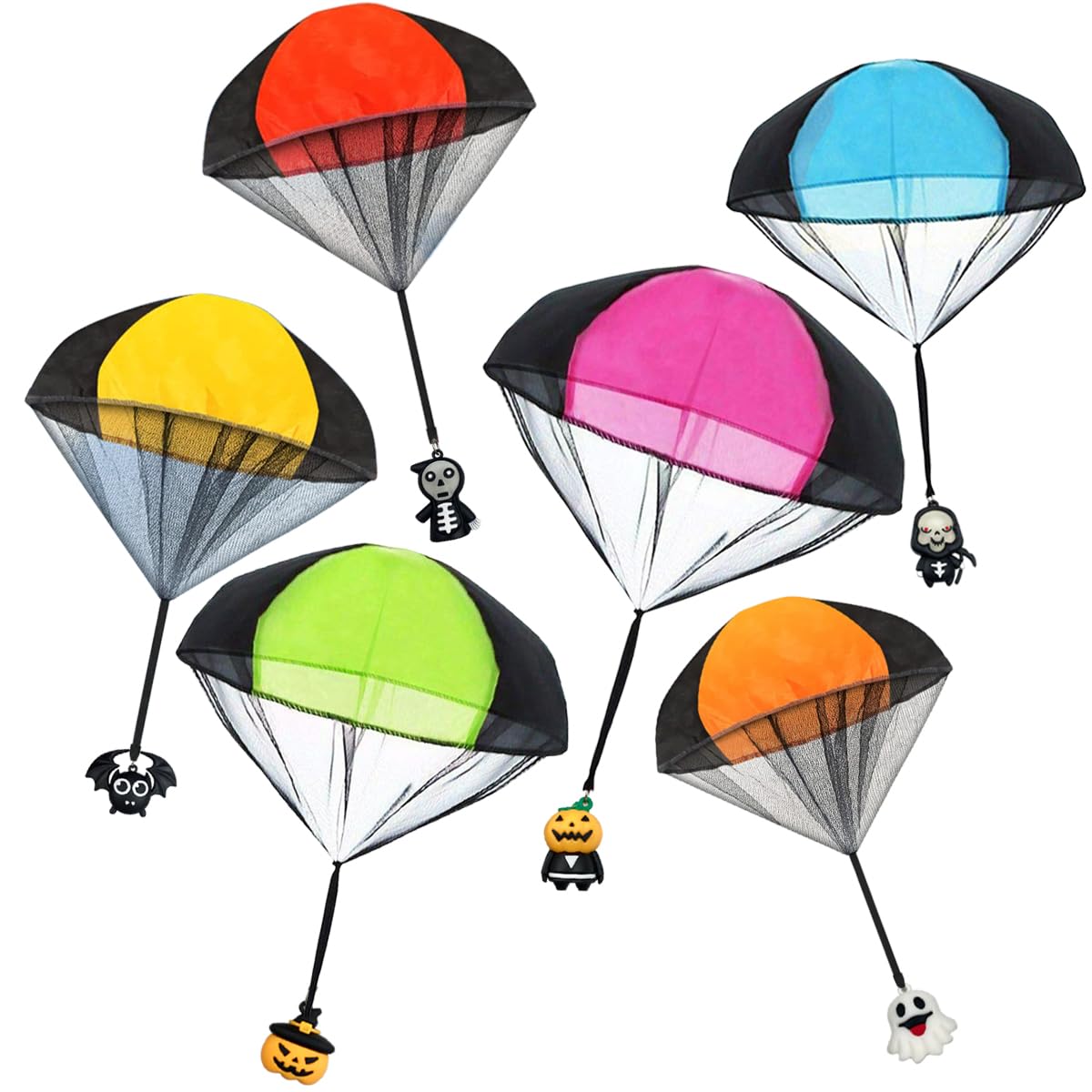Photo 1 of *STOCK PHOTO FOR REFERENCE ONLY, SEE PICTURES. Bundle of 5 - 6 Pack Halloween Parachute Toys